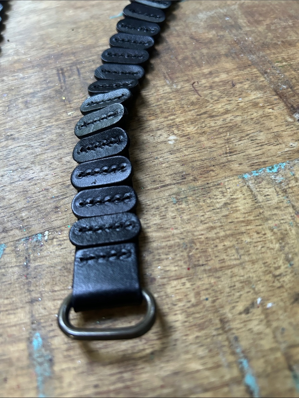 Adjustable Black Leather Belt for Women From Anthropologie NWOT - Picture 2 of 6